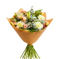 זר דליה לבנה וליזיאנטוס